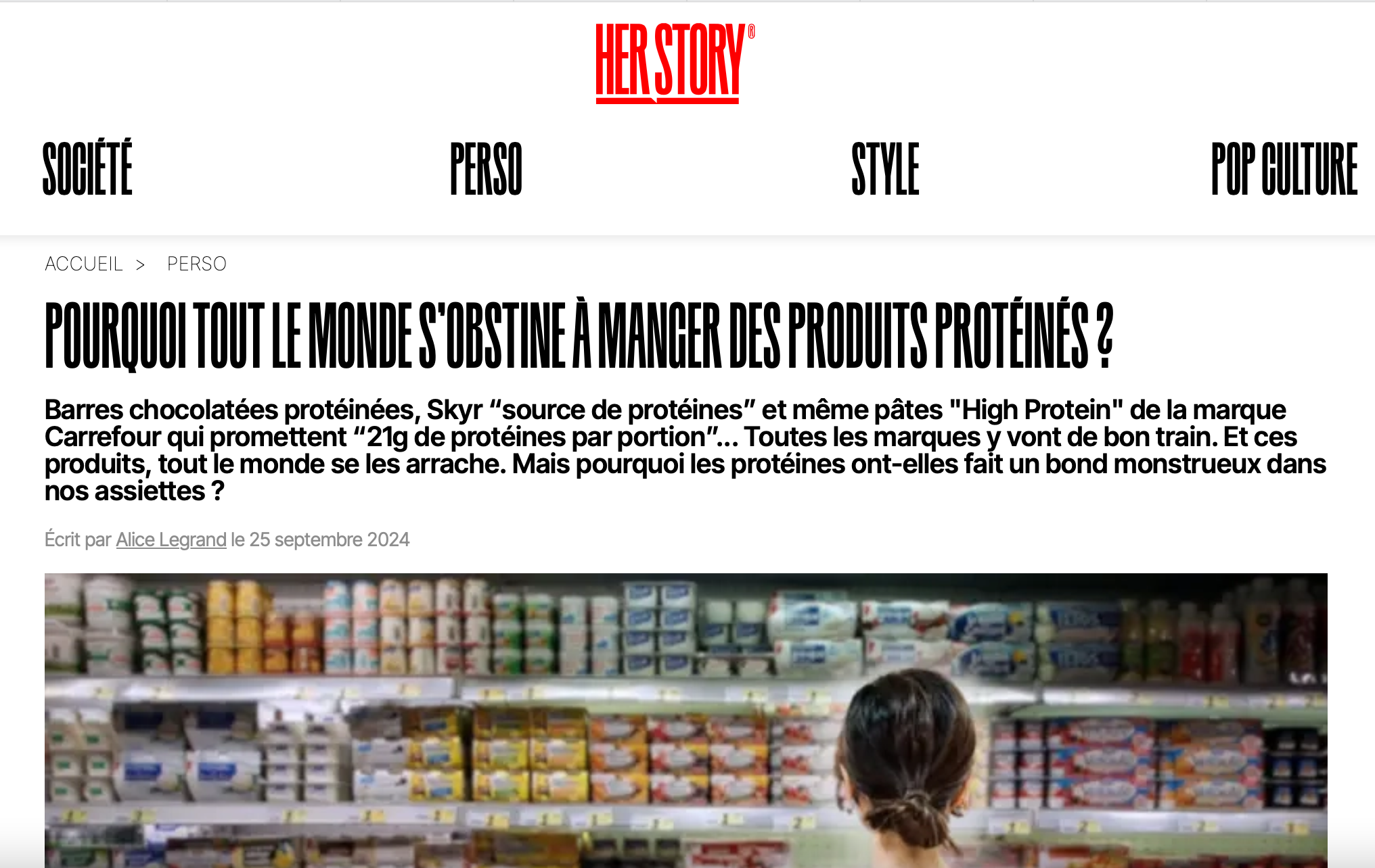 JolieFood dans le média HerStory : démocratisons les protéines !